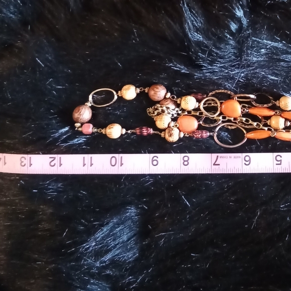 NWOT Bronze Chain Beaded Necklace - Picture 5 of 5